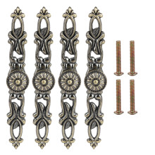 Rustic Elegance, Vintage Zinc Alloy Handles, Farmhouse Drawer Dresser Door Pulls, Salt Spray & Electroplating Technology, 4 Sets Easy To Use &