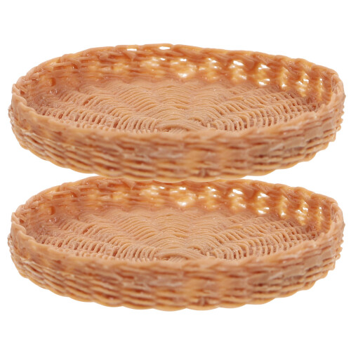 4 Stuks Mini Geweven Dienblad Voor Mini En Fruit