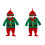 2 Sets Kerstman Kerst Overal Kerstman Overal Kerstman Kleding 3