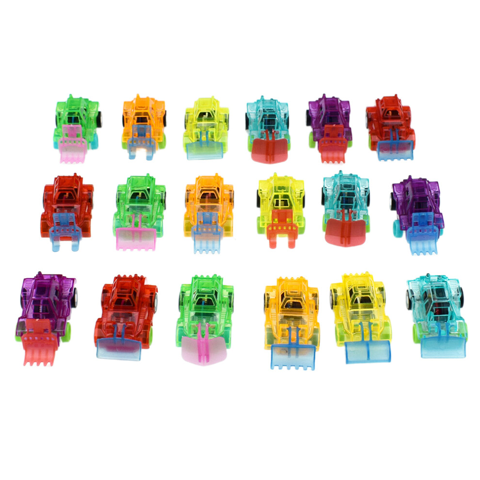 16 Sztuk Zabawek Motyw SamochodóW Budowlanych Z Plastiku Z Inercją-image