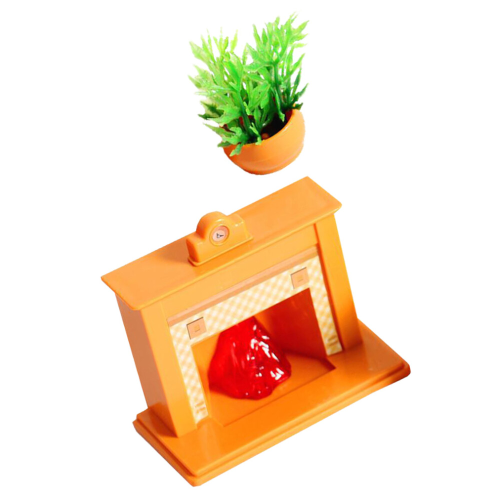 4 Zestawy Ozdobny Zegar Kaminkowy Bonsai MałY Dekoracja-image