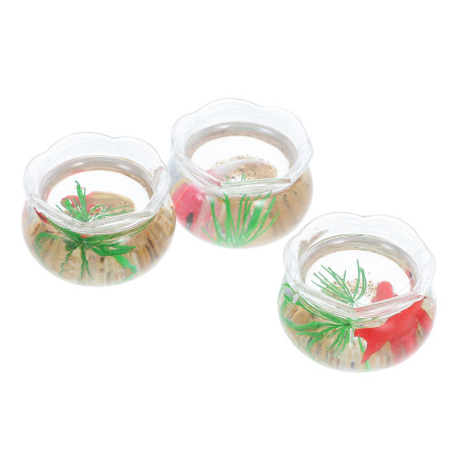 6 Unidades Mini Com Koi Plástico Transparente 2