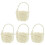 4Pcs Cestas Miniatura De Casa Para Exibição E Decoração 4