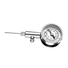 1 piece metal ball pressure gauge for football basketball volleyball with needle air release valve