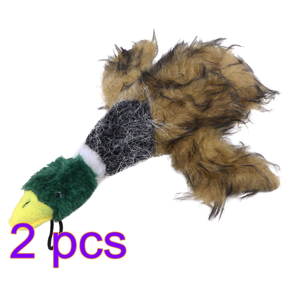 Duck Zabawki Dla PsóW Z Piskiem I Czyszczeniem ZęBóW, Pluszowe, 2 Szt-image