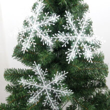 Artificial snowflakes made of PVC, ideal for holiday decorations and parties, 11 cm, 30 pieces Ref: 4773