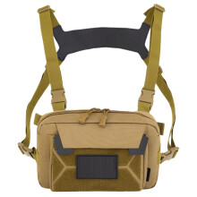 Running Chest Bag, Riding Vest with Packing Function, Waterproof, Shockproof Running Belt Bag for Outdoor Sports, khaki