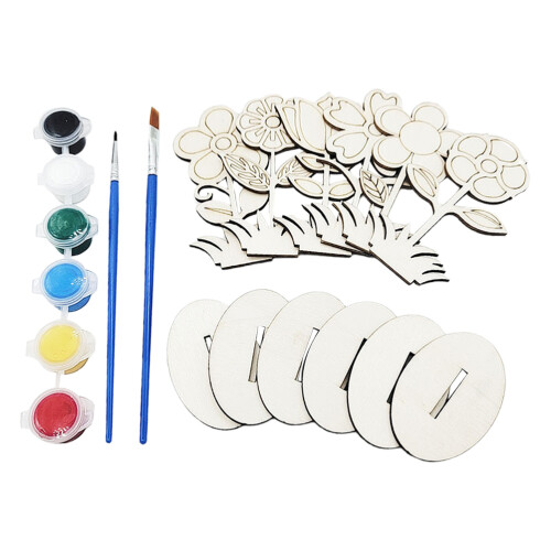 2 Conjuntos De Decoração Flores Páscoa Diy Caqui 1