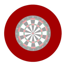 Wall Dartboard Ring  EVA Surround Jigsaw Ring for Study, Bedroom, Gym Ref: 2614