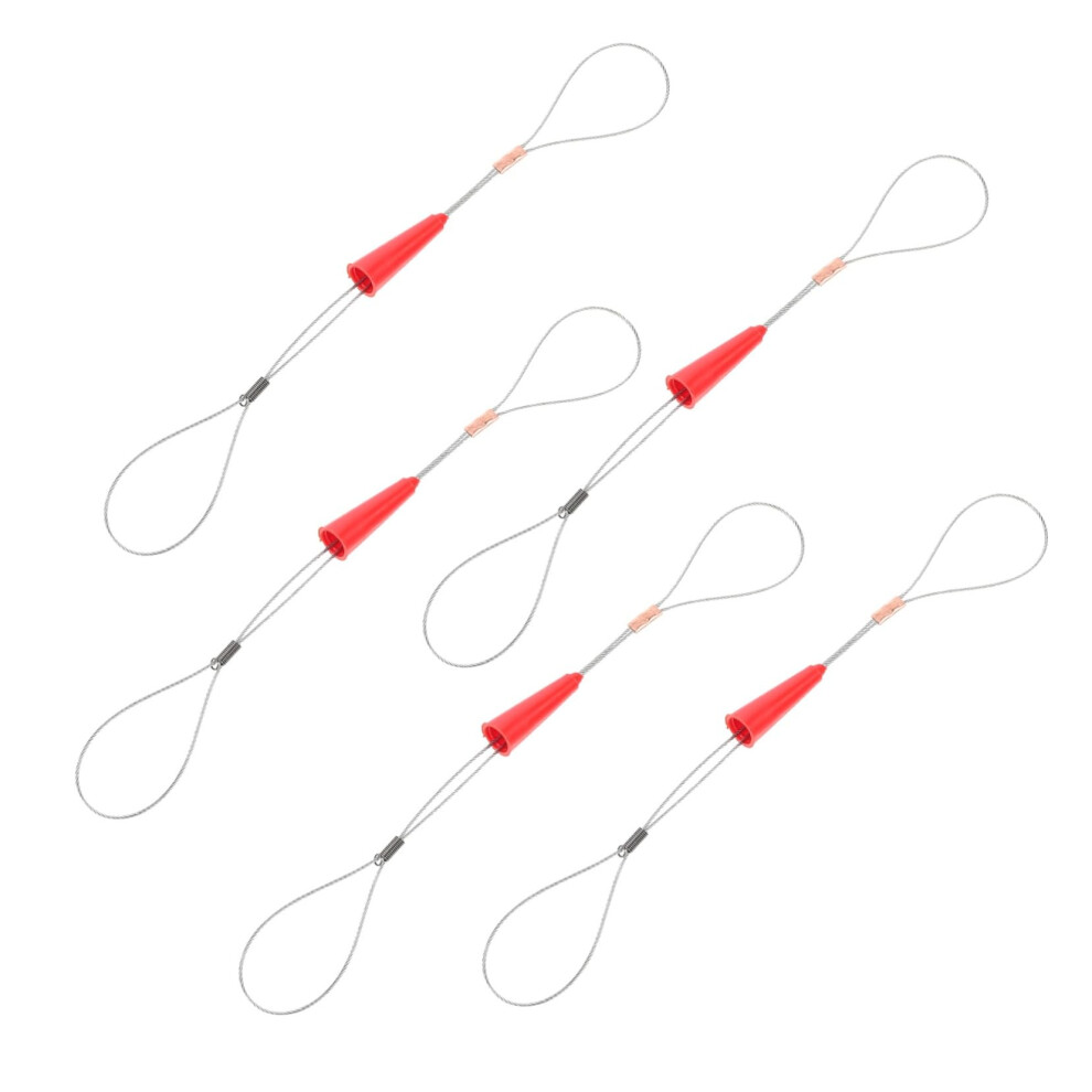 Pack Of 5 Cable Puller Wire Tool Harness Heavy Coated Cable Attachment Element Electric Cable Puller Cable Fasteners Pieces Silver Ref: 3311 9001264223694