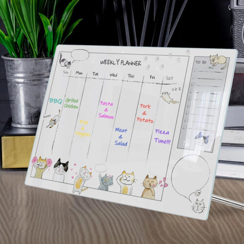 Acrylic Monthly Weekly Planner Board Writable Whiteboard for Office Kitchen 1