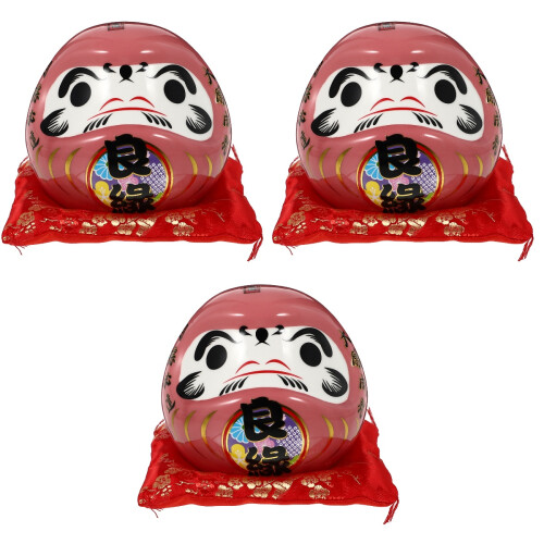 3 Unidades Dinheiro Daruma Para Moedas Decoração 2