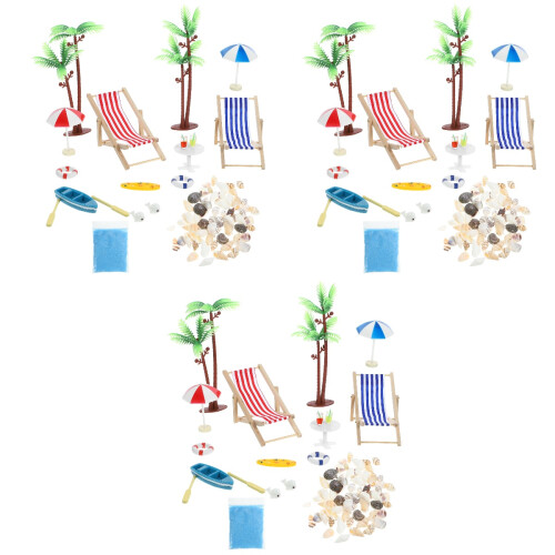 3 Conjuntos De Resina Praia Casa De Bonecas 2