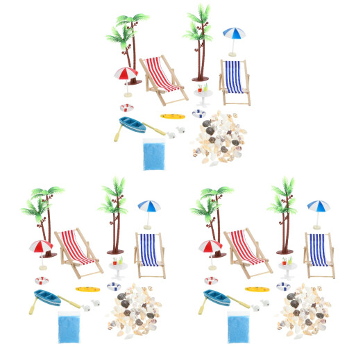 3 Conjuntos De Resina Praia Casa De Bonecas 1