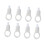 8Pcs NonAbrasive Sponges Toothbrush Dental Scrubber Tools-White 1