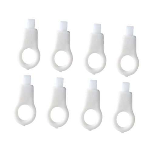 8Pcs NonAbrasive Sponges Toothbrush Dental Scrubber Tools-White