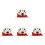 4 Unidades Poupança Daruma Jarra Moedas Decoração 3