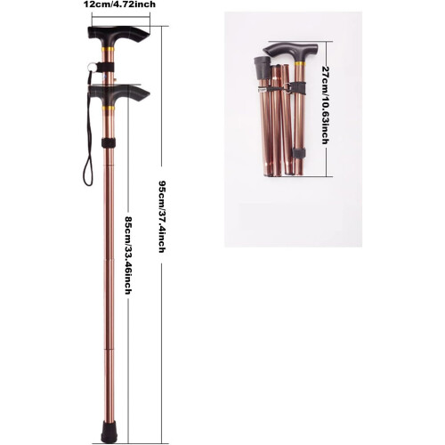 Trekking Poles Pack Adjustable Hiking Sticks Foldable Aluminium 2