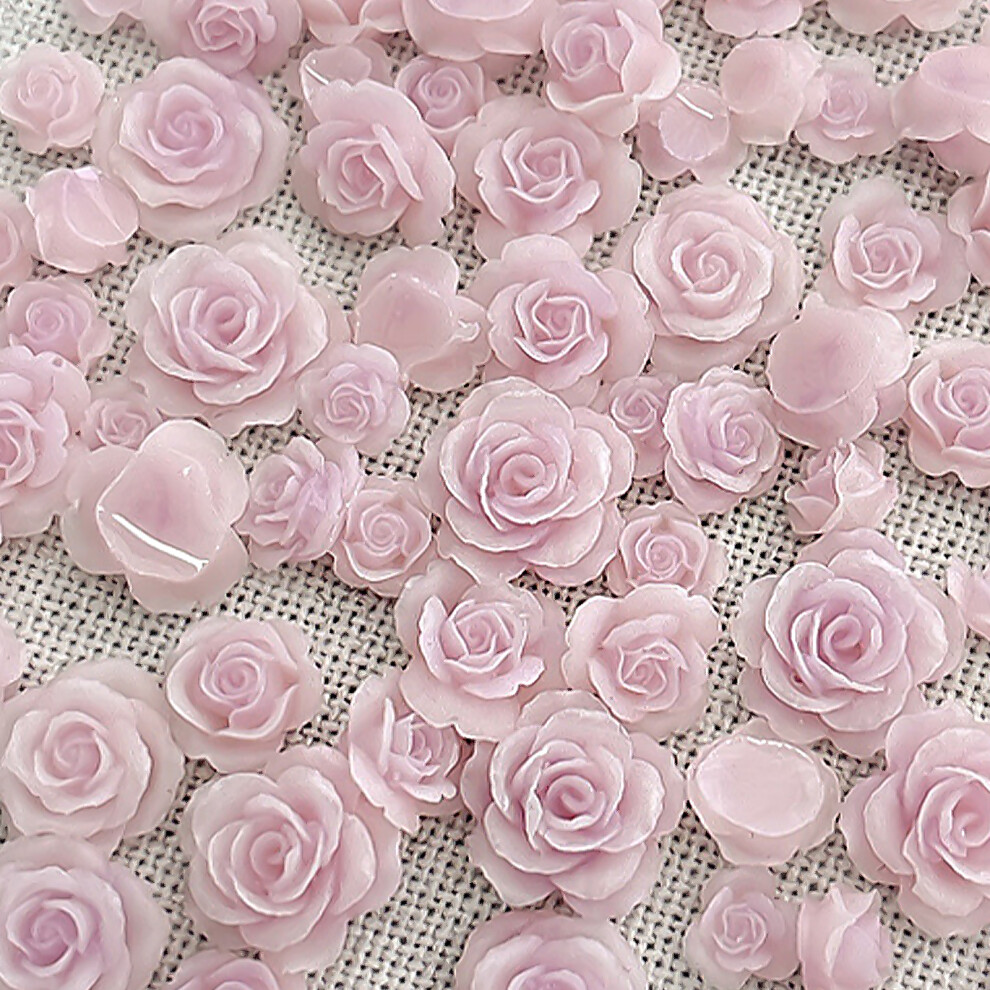 50Pcs Mixed 3D Flower Nail Charms Camellias Nail-style 05
