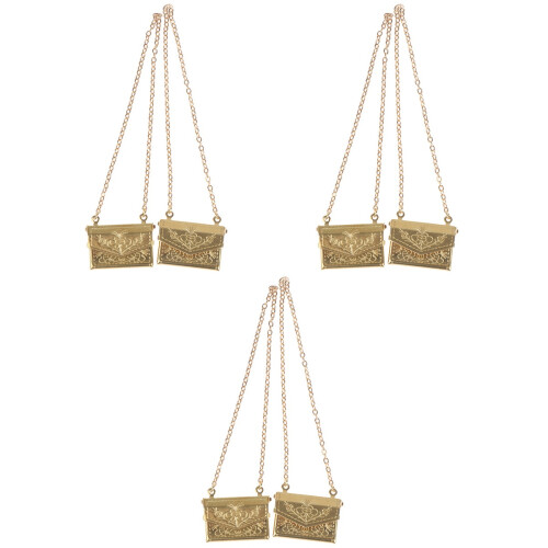 6 Unidades Bolsas De Metal Para Ombro De 2