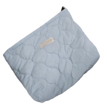 Cotton Makeup Bag Quilted Toiletry Bags Cosmetic Storage-Blue