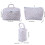Flower Print Makeup Bag Quilted Organizer Portable Storage-M 4