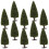50 Unidades Árvores Miniatura Verde Baseadas 1