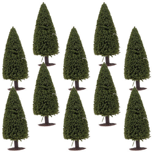 50 Unidades Árvores Miniatura Verde Baseadas