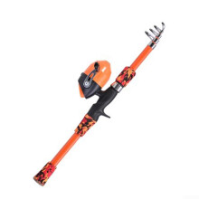 Light telescopic fishing rod for children, 150 cm, FRP material, for youth fishing and beginners Red (Set of 2) Ref: 5050