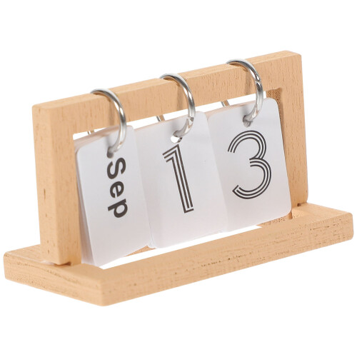 3Pcs Calendário Flip Para Casa De Bonecas, Miniatura De 1