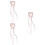 3Pcs Varinha De Para Rosa 7