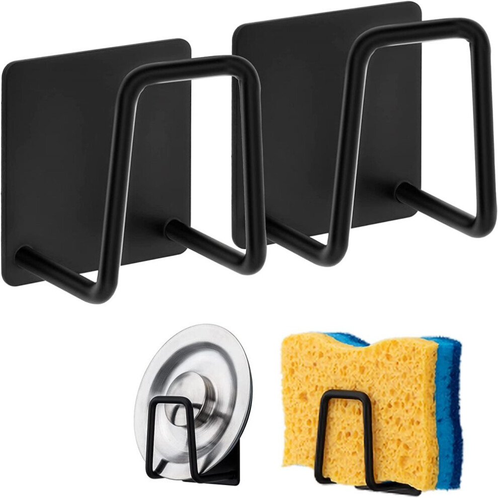 Quick Drying Sponge Holder For Kitchen Sink, Adhesive Storage Caddy With Compact Storage Design, Sus304 Stainless Steel Scrubber Hanger With Rust Proo 9554910040126