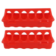 Wachtelner 6 Slots chicken feed 2 Pieces Baby Chick Feeder, Plastic
