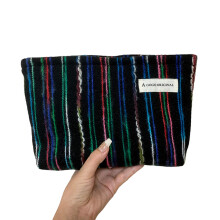 Large Capacity Travel Makeup Bag Toiletry Pouch Handbag-Black