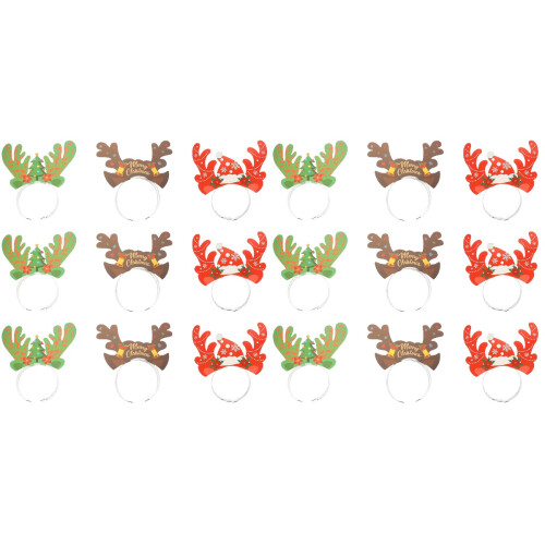 18 Pcs Faixa De Chifre De Natal, Chifres , Adereço De Cervo 1
