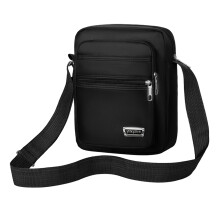 Lightweight Crossbody Bag for Men-Four zippers black