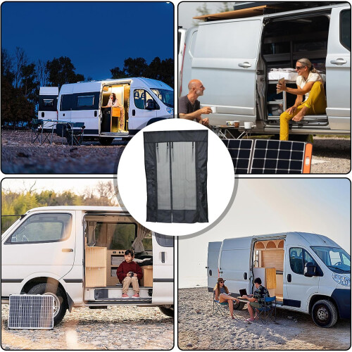 Screen Doors Sealing Automatic Closing Door Sliding Flyscreen For Camper Trailers RV 2