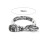 Μαλακό βαμβακερό ύφασμα Boho Bowknot Hairband, Vintage Amoeba Pattern Ελαστικές γυναικείες μπαντάνες 2