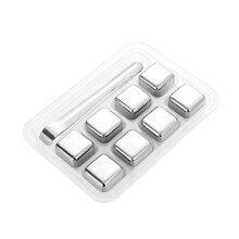 Stainless Steel Ice Cubes, 8Pack, Silver, Reusable Whiskey Stones For Scotch And Bourbon