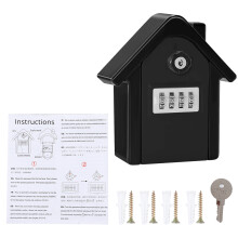 Caja de seguridad Key Guardian, cerradura de combinación reajustable, construcción de metal duradera con gran capacidad de almacenamiento de llaves
