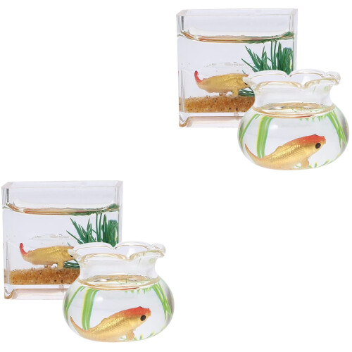 4 Mini Aquários Resistentes Ao Desgaste E Plástico 2