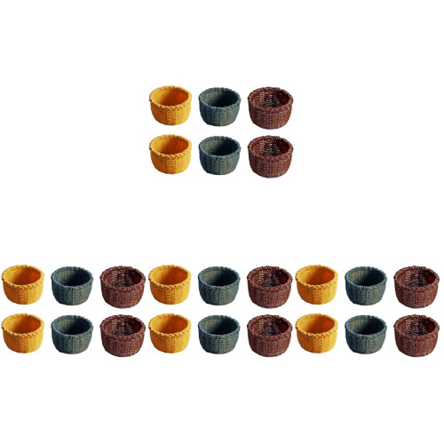 24 Stuks Mini Mandjesmodel Creatieve Opbergmand Siermand 1
