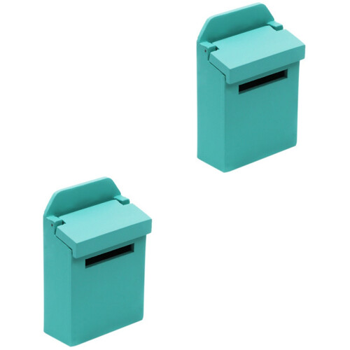 2 Unidades De Correio Miniatura Escala 1:12 Verde 2