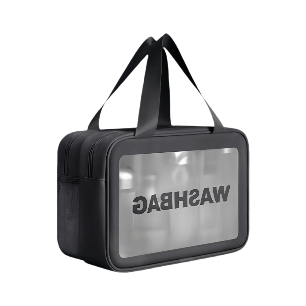Black Cosmetic Bag Large Capacity Toiletry Bag Makeup Bag- M