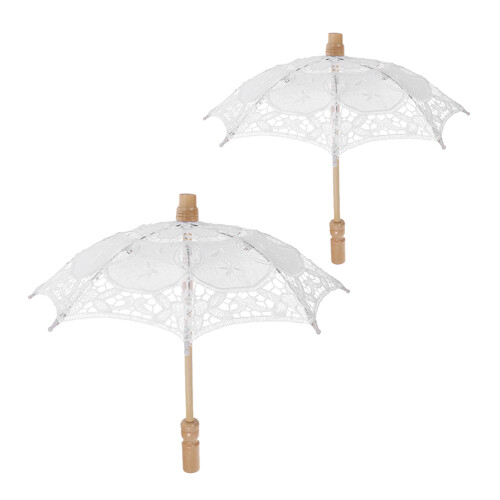 2Stk Kleiner Schirm Parasol Braut Tanz 1