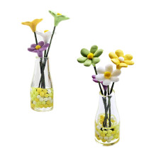 6 Unidades Vasilhas Para Casa De Bonecas Vaso Miniatura Flores
