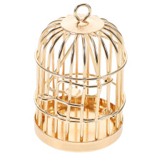 2Stk Vogelkäfig Metall Für Puppenhaus Deko Mikrolandschaft