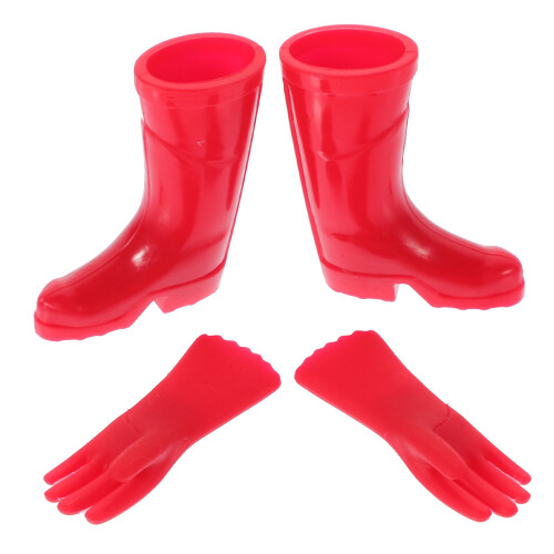 3 Conjuntos De Botas De Chuva E Luvas Miniatura Para Casa De Bonecas 2