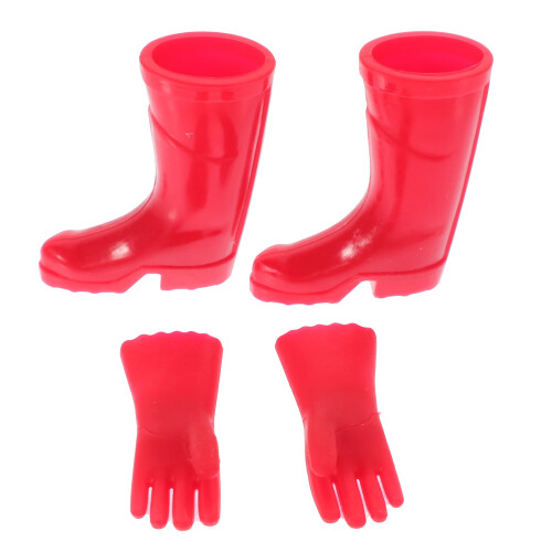 3 Conjuntos De Botas De Chuva E Luvas Miniatura Para Casa De Bonecas 1