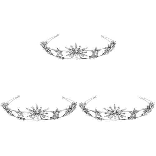 3Pcs Coroa De Noiva Vestido Adereço De 2